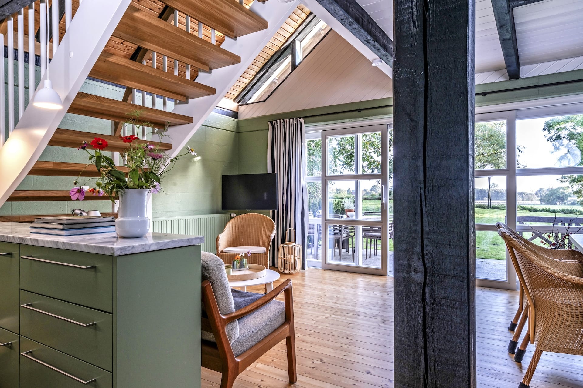 Ferienhaus Hyggeby - Großzügiger Wohnbereich